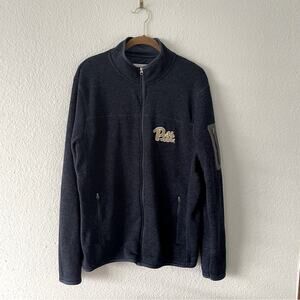 Pittsburgh Panthers Jacket Navy with gold logo Zip Up Unisex size Large